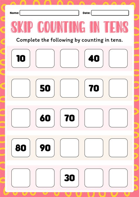 8 Best Images of Free Printable Skip Counting Worksheets - Printable ...