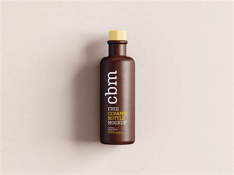 Free Ceramic Bottle Mockup PSD | Free Mockup World