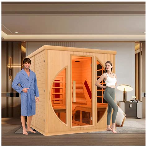 Amazon.com : ZONEMEL Far Infrared 2 Person Wooden Sauna Room with ...