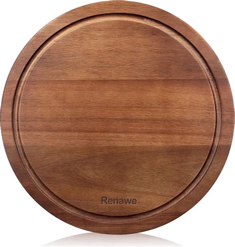 Amazon.com: Round Wood Cutting Board for Kitchen Party Wooden Round ...