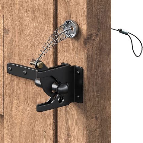 Self Locking Gate Latch for Wooden Fence Heavy Duty, Gravity Lever ...
