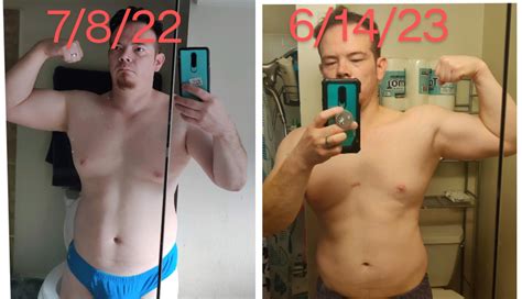M/41/5'7" [203lbs - 186lbs] (11 months) : r/Brogress
