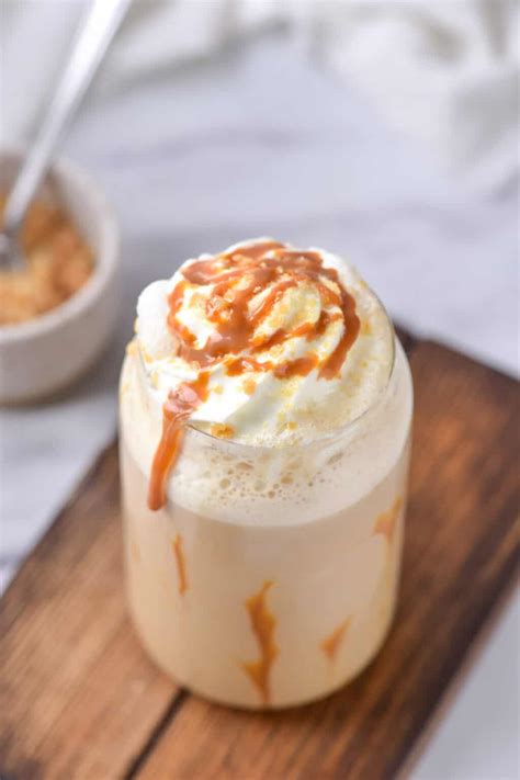 Caramel Ribbon Crunch Frappuccino - Veggie Desserts