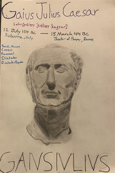 Brutus Julius Caesar Drawing