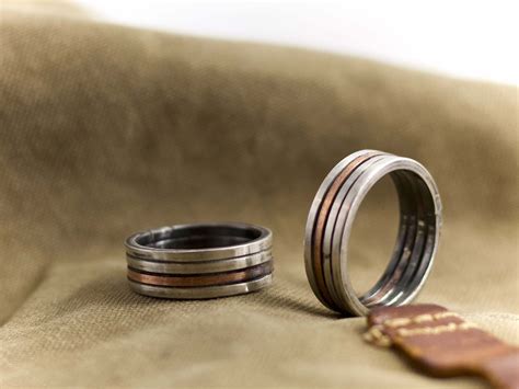 Anello a fascia artigianale uomo stile industrial art 394 | Glimoire