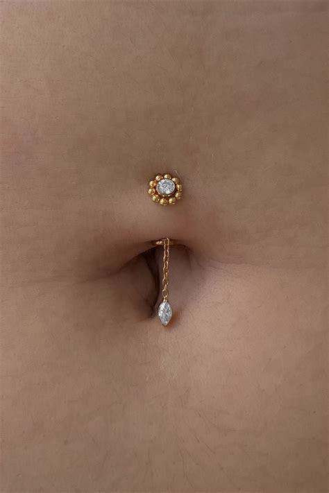 Best 7 14K Solid Gold Tria Round Belly Piercing – 925 Sterling Silver ...