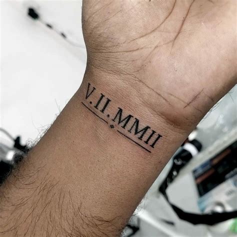 Roman Numerals Tattoo Men