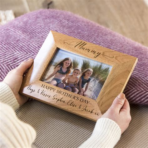 Personalised Elegant Mother's Day Solid Oak Photo Frame | The Laser ...