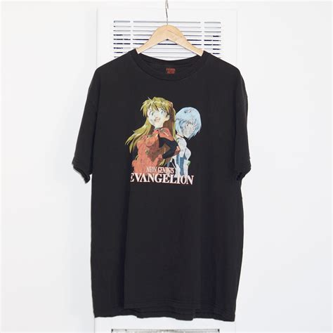 Vintage Neon Genesis Evangelion T-shirt, Size XL | Black Shirts World