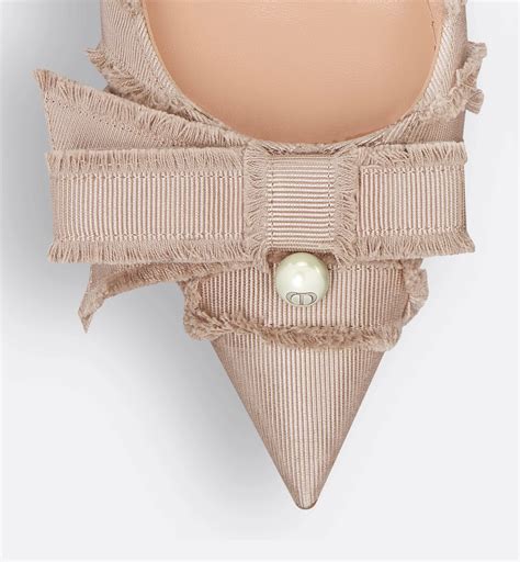 Adiorable Ballet Flat Nude Fringed Grosgrain | DIOR