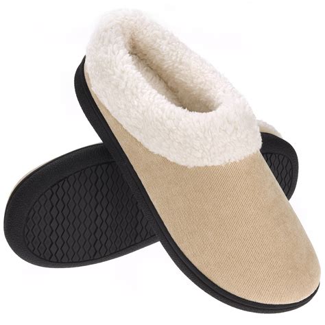 VONMAY Women's Slippers Fuzzy Slip On Indoor Outdoor House Shoes ...