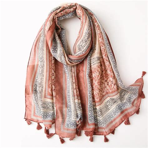 Light Cotton Summer Scarf Summer Scarves for Women Light Weight Pink ...