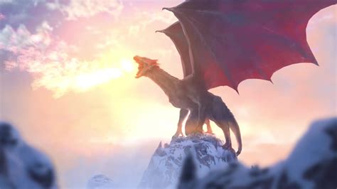 Fire Breathing Dragon Animated Wallpaper