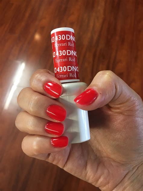 Ferrari Red 430 DND Shellac | Red gel nails, Opi red nail polish, Dnd ...
