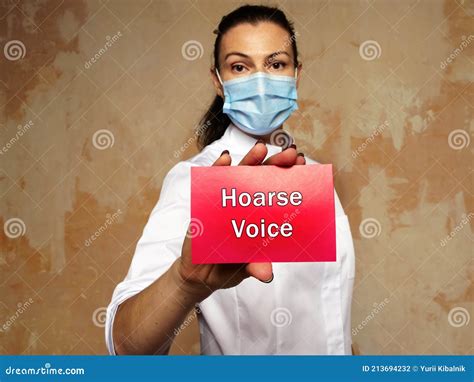 Medical Concept Meaning Hoarse Voice with Phrase on the Sheet Stock Photo - Image of health ...