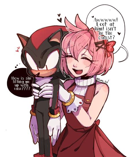 amy rose and shadow the hedgehog (sonic) drawn by kumo_zd | Danbooru
