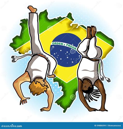Brazilian Martial Art Capoeira Stock Vector - Illustration of cardio ...