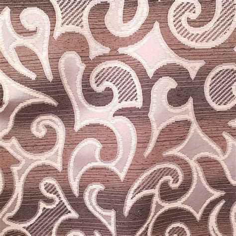 Vintage Retro Upholstery Fabric - Fleur-De-Lis Bronze