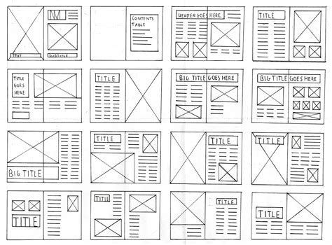Magazine Layout and Grid Thumbnails | Graphic design layouts, Book design layout, Magazine layout