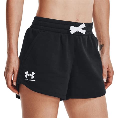Under Armour Rival Womens Fleece Shorts - Black - Start Fitness