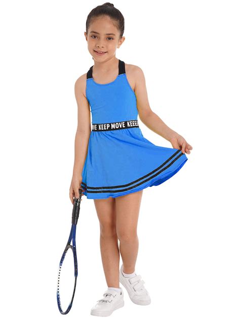 Aislor Kids Girls Sports Outfit Sleeveless Tennis Dress and Athletic ...
