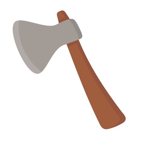 Doodle flat clipart. A simple ax for cutting trees. All objects are ...