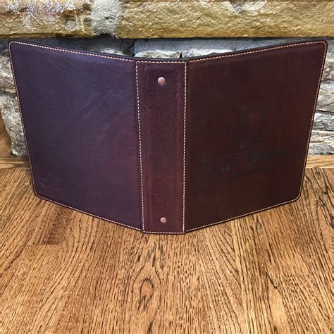 Custom Leather Three-Ring Binder - burnsideleathercraft.com