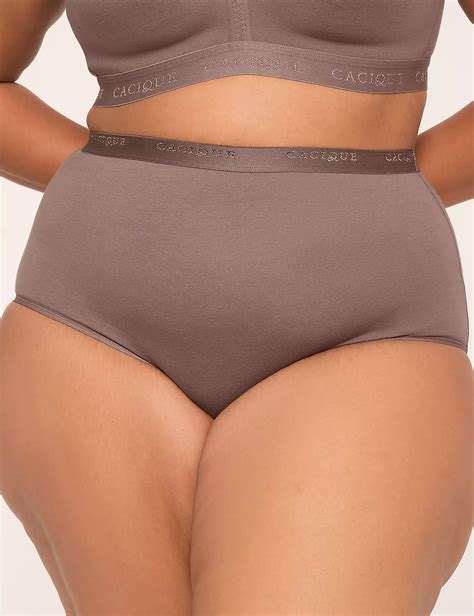 Cotton High-Waist Brief Tailored 15 | LaneBryant