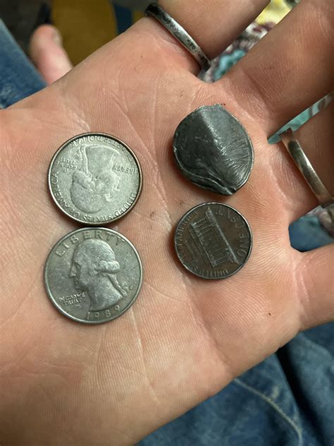 Every one but the blank one was found with the dime in my other post ...