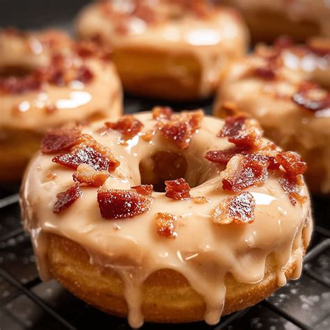 Irresistible Maple Donuts with Bacon Glaze Treats