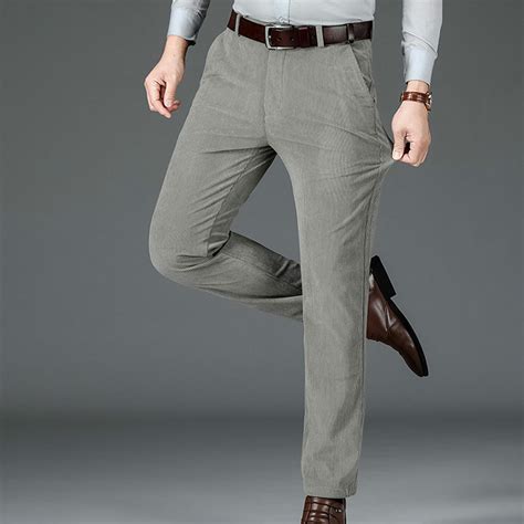 Slim Fit Five Pocket Corduroy Pants // Light Grey (40WX34L) - Amedeo ...