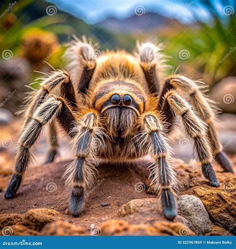 Arizona Blonde Tarantula Smiles Island Stock Illustration ...