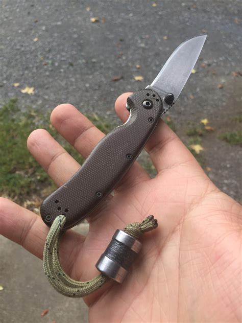 Custom Ontario Rat 2, OD Green Canvas Micarta Scales, Stonewashed AUS-8 ...