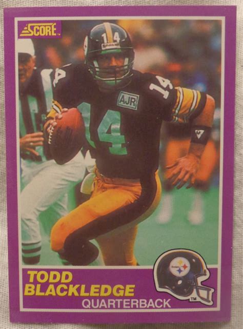 1989 Score Football Card #373S Todd Blackledge - Steelers - Penn State ...