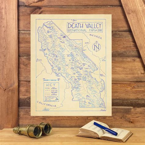 Made ink map of Death Valley National Park : r/MapPorn