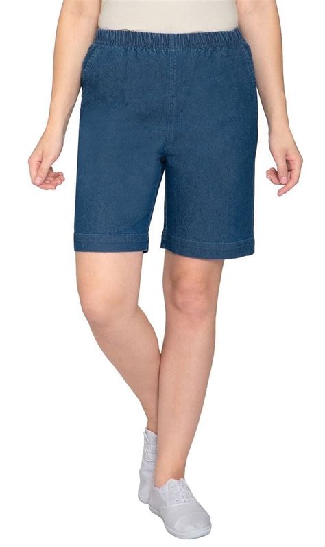Turtle Bay New York Women’s Pull-On Stretch-Waist Denim Shorts – No ...
