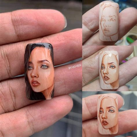 Chân dung nail art | Móng tay, Móng chân, Ngón tay