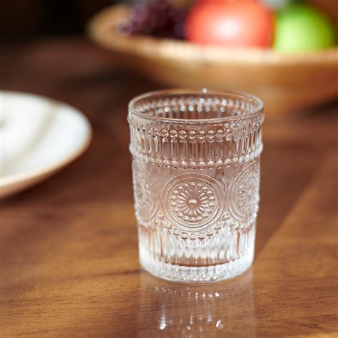 Small Medallion Vintage Drinking Glass | Primitives By Kathy