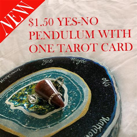 Yes-no Pendulum Reading W/ One-card Tarot Supplemental - Etsy