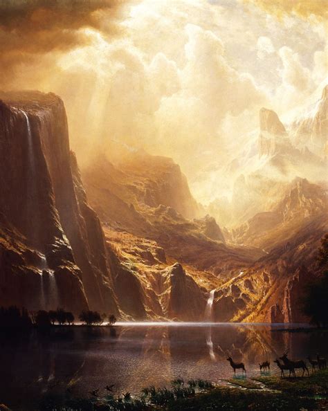 Albert Bierstadt. Detail from Among the Sierra Nevada, California, 1868 ...