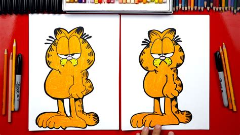 How To Draw Garfield - Art For Kids Hub