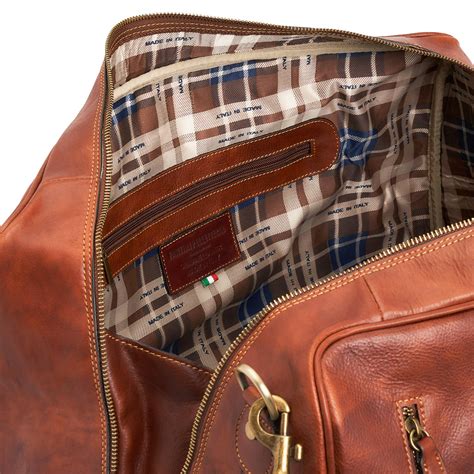 Borsa Weekend In Pelle - Duffle Espandibile Uomo/Donna, Bagaglio A Mano, Tracolla Regolabile - Foto 9