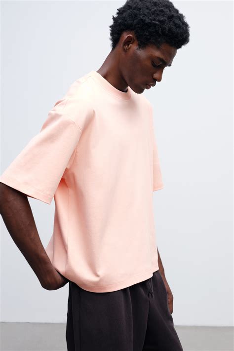 T-shirt boxy Loose Fit - Rose abricot - HOMME | H&M FR