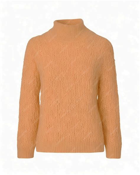 Premium AI Image | Orange turtleneck sweater isolated white background