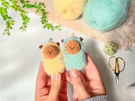 Patrón Disfraz Dinosaurio para Capibara Amigurumi PDF English, Español ...