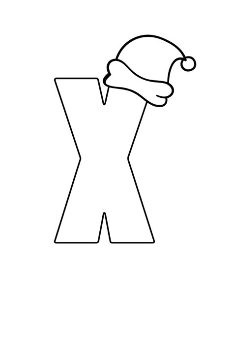 Free Printable Bubble Letter X