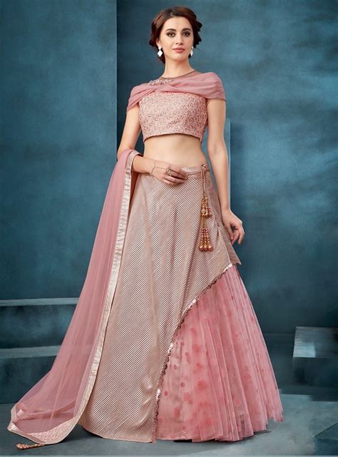 Pink Gown Lehenga Choli at William Woodard blog