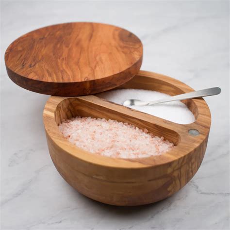Wooden Salt Box (Olive Wood) - Cassandra's Kitchen