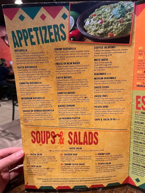 Menu at El Rancho Mexican Grill restaurant, Talihina