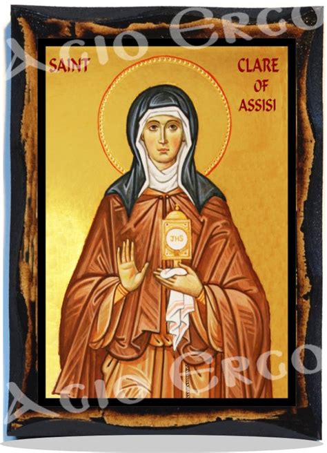 Saint Clare of Assisi Catholic Christian Icon on Wood - Etsy